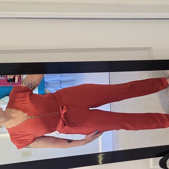 Rust color jumpsuit - Picture 2 of 9